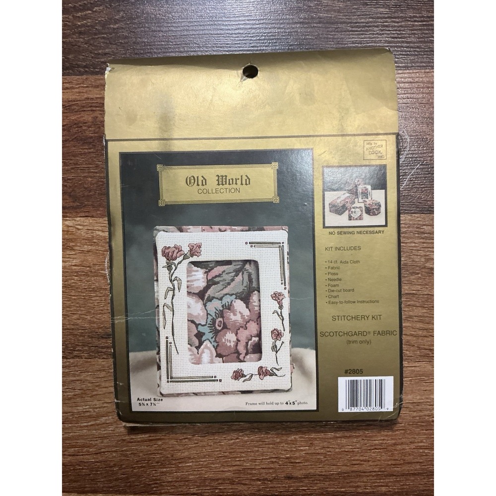 Old World Collection Counted Cross Stitch Kit 2805 Flowers 5 x 7 Inch Open Pkg